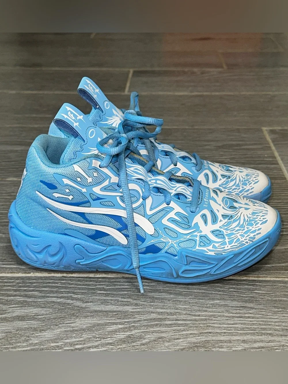 PUMA X LaMelo Ball MB.04 1 Of 1 LaFrance Youth 2.5C Blue Basketball Sneakers